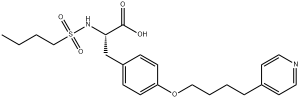 N-Butylsulfonyl-O-(4-(4-pyridinyl)butyl)-L-tyrosine 구조식 이미지