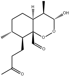 [3R-(3α,4β,4aα,7α,8β,8aβ)]-Hexahydro-3-hydroxy-4,7-diMethyl-8-(3-oxobutyl)-1,2-benzodioxin-8a(3H)-carboxaldehyde 구조식 이미지