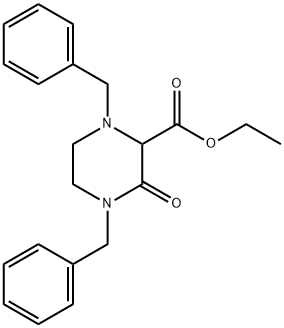 3-OXO-1,4-BIS(PHENYLMETHYL)-2-PIPERAZINECARBOXYLIC ACID ETHYL ESTER Structure