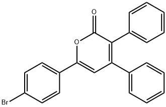 3,4-Diphenyl-6-(4-bromophenyl)-2H-pyran-2-one Structure