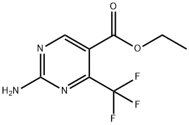 ETHYL 2-AMINO-4-(TRIFLUOROMETHYL)PYRIMIDINE-5-CARBOXYLATE 구조식 이미지