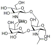 2-Acetamido-6-O-(2-acetamido-2-deoxy-β-D-glucopyranosyl)-3-O-(β-D-galactopyranosyl)-2-deoxy-α-D-galactopyranose Structure