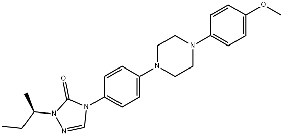 3H-1,2,4-TRIAZOL-3-ONE, 2,4-DIHYDRO-4-[4-[4-(4-METHOXYPHENYL)-1-PIPERAZINYL]PHENYL]-2-(1-METHYLPROPYL)-, (R)- Structure