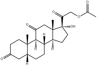 17-alpha,21-dihydroxy-5-beta-pregnane-3,11,20-trione 21-acetate  구조식 이미지