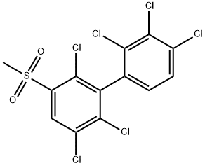 3-Methylsulfonyl-2,2',3',4',5,6-hexachlorobiphenyl 구조식 이미지