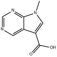 7-methyl-7H-pyrrolo[2,3-d]pyrimidine-5-carboxylic acid 구조식 이미지