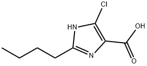 2-부틸-4-클로로-1H-이미다졸-5-카르복실산 구조식 이미지