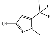 1-메틸-5-(트리플루오로메틸)-1H-피라졸-3-아민 구조식 이미지