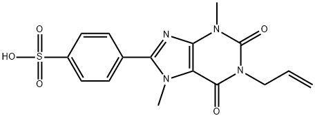 1-ALLYL-3,7-DIMETHYL-8-P-SULFOPHENYLXANTHINE,나트륨염 구조식 이미지