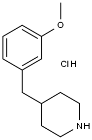 4-[(3-메톡시페닐)메틸]-피페리딘염화물 구조식 이미지