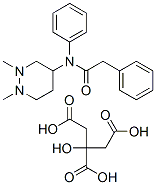 N-(1,2-디메틸디아지난-4-일)-N,2-디페닐-아세트아미드,2-히드록시프로판-1,2,3-트리카르복실산 구조식 이미지