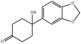 4-Benzo[1,3]dioxol-5-yl-4-hydroxycyclohexanone Structure