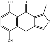 5,8-dihydroxy-3-methyl-4-(9H)-naphtho(2,3-c)furanone 구조식 이미지