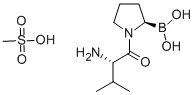 [(2R)-1-[(2S)-2-Amino-3-methylbutanoyl]pyrrolidin-2-yl]boronic acid mesylate 구조식 이미지
