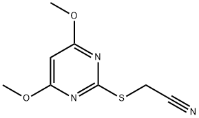 Acetonitrile, [(4,6-dimethoxy-2-pyrimidinyl)thio]- (9CI) Structure