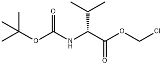 R-2-tert-Butoxycarbonylamino-3-methylbutyric acid chloromethyl ester 구조식 이미지