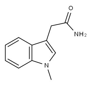 1-METHYLINDOLE-3-ACETAMIDE Structure