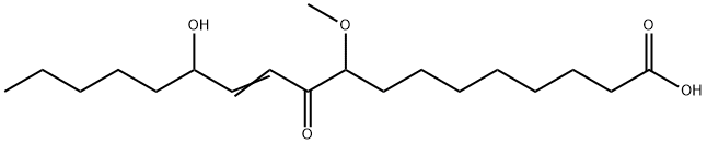 13-하이드록시-9-메톡시-10-옥소-11-옥타데센산 구조식 이미지