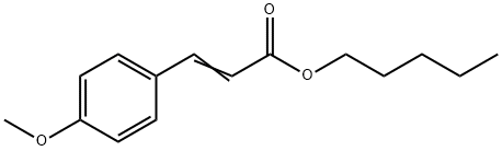 Amyl-p-methoxycinnamate Structure