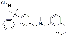 N-Methyl-N-((4-(1-methyl-1-phenylethyl)phenyl)methyl)-1-naphthalenemethanamine hydrochloride Structure