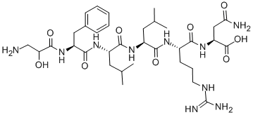 H-DL-ISOSER-PHE-LEU-LEU-ARG-ASN-OH Structure