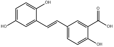 TRANS-1-(3'-CARBOXY-4'-HYDROXYPHENYL)-2-(2,5-DIHYDROXYPHENYL)ETHENE Structure