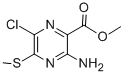 메틸3-아미노-6-클로로-5-(메틸티오)피라진-2-카르복실레이트 구조식 이미지