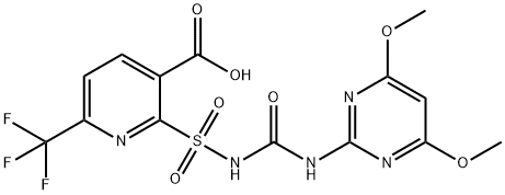 2-[(4,6-dimethoxypyrimidin-2-yl)carbamoylsulfamoyl]-6-(trifluoromethyl )pyridine-3-carboxylic acid Structure