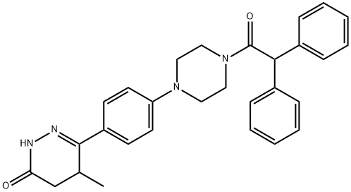 6-(diphenylacetylpiperazinyl)pheny-5-methyl-4,5-dihydro-3-(2H)-pyridazinone Structure