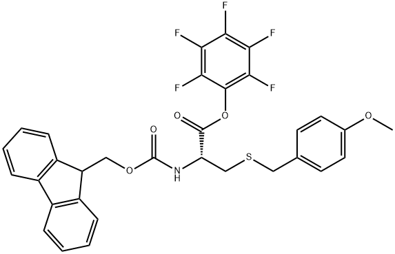 FMOC-CYS(MOB)-OPFP Structure