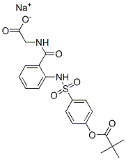 150374-95-1 N-[2-[[[4-(2,2-Dimethyl-1-oxopropoxy)phenyl]sulfonyl]amino]benzoyl]-(S)-glycine monosodium salt