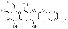 4-Methoxyphenyl 4-O-(beta-D-Galactopyranosyl)-beta-D-glucopyranoside Structure