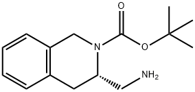 (S)-3-아미노메틸-2-BOC-3,4-DIHYDRO-1H-이소퀴놀린 구조식 이미지