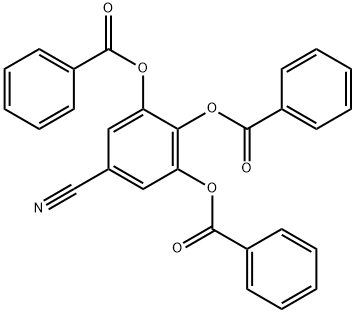 Benzonitrile, 3,4,5-tris(benzoyloxy)- Structure