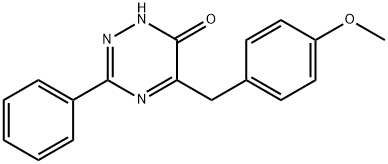 1,2,4-Triazin-6(1H)-one, 5-[(4-methoxyphenyl)methyl]-3-phenyl- 구조식 이미지