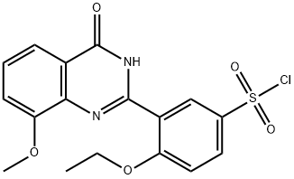 Benzenesulfonyl  chloride,  3-(1,4-dihydro-8-methoxy-4-oxo-2-quinazolinyl)-4-ethoxy-  (9CI) 구조식 이미지