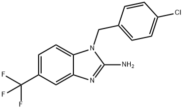 2-amino-1-(4-chlorobenzyl)-5-trifluoromethylbenzimidazole Structure