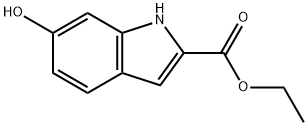 6-하이드록시-1H-인돌-2-카복실산에틸에스테르 구조식 이미지