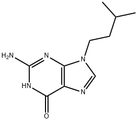 2-Amino-9-(3-methylbutyl)-3H-purin-6-one Structure
