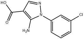 5-AMINO-1-(3-CHLORO-PHENYL)-1 H-PYRAZOLE-4-CARBOXYLIC ACID Structure