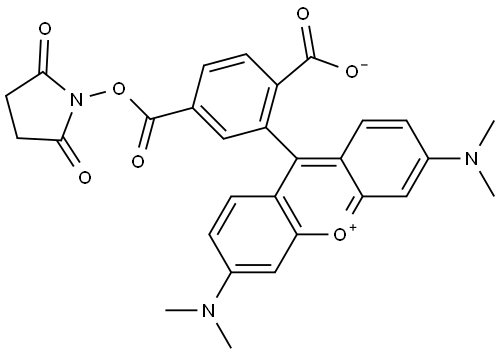 6-Carboxytetramethylrhodamine succinimidyl ester 구조식 이미지