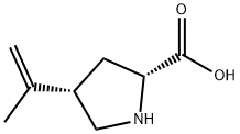 D-Proline, 4-(1-methylethenyl)-, cis- (9CI) Structure