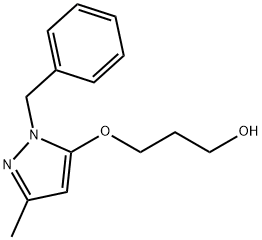 3-[(1-Benzyl-3-methyl-1H-pyrazol-5-yl)oxy]-1-propanol 구조식 이미지