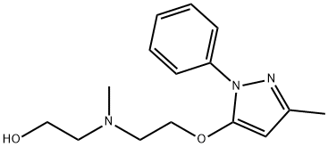 2-[Methyl[2-[(3-methyl-1-phenyl-1H-pyrazol-5-yl)oxy]ethyl]amino]ethanol 구조식 이미지