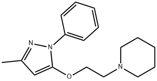 1-[2-[(3-Methyl-1-phenyl-1H-pyrazol-5-yl)oxy]ethyl]piperidine Structure