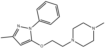1-Methyl-4-[2-[(3-methyl-1-phenyl-1H-pyrazol-5-yl)oxy]ethyl]piperazine 구조식 이미지