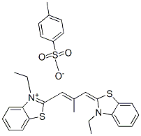 3-ethyl-2-[3-(3-ethyl-3H-benzothiazol-2-ylidene)-2-methylprop-1-enyl]benzothiazolium p-toluenesulphonate 구조식 이미지