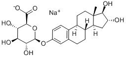 1,3,5[10]-ESTRATRIENE-3,16ALPHA,17BETA-TRIOL 3-GLUCURONIDE SODIUM SALT 구조식 이미지