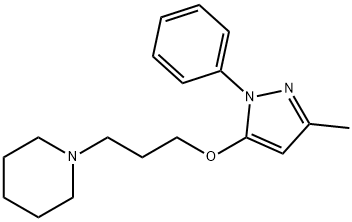 1-[3-[(3-Methyl-1-phenyl-1H-pyrazol-5-yl)oxy]propyl]piperidine 구조식 이미지