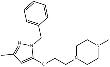 1-[2-[(1-Benzyl-3-methyl-1H-pyrazol-5-yl)oxy]ethyl]-4-methylpiperazine Structure